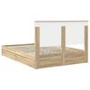 vidaXL Storage Bed with Drawer Sonoma Oak 140 x 200 cm Engineered Wood