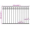 vidaXL Fence Panel Steel 1.7x1 m Black