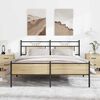 vidaXL Metal Bed Frame without Mattress Sonoma Oak 183x213 cm