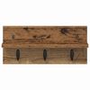 vidaXL Wall-Mounted Coat Rack Wall-mounted Old Wood 40 x 10.5 x 18 cm