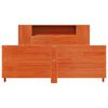 vidaXL Bed Frame without Mattress Wax Brown 120x190 cm Small Double Solid Wood Pine