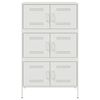 vidaXL Highboard White 68x39x113 cm Steel