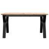 vidaXL Coffee Table Y-Frame 90x90x45 cm Solid Wood Pine and Steel