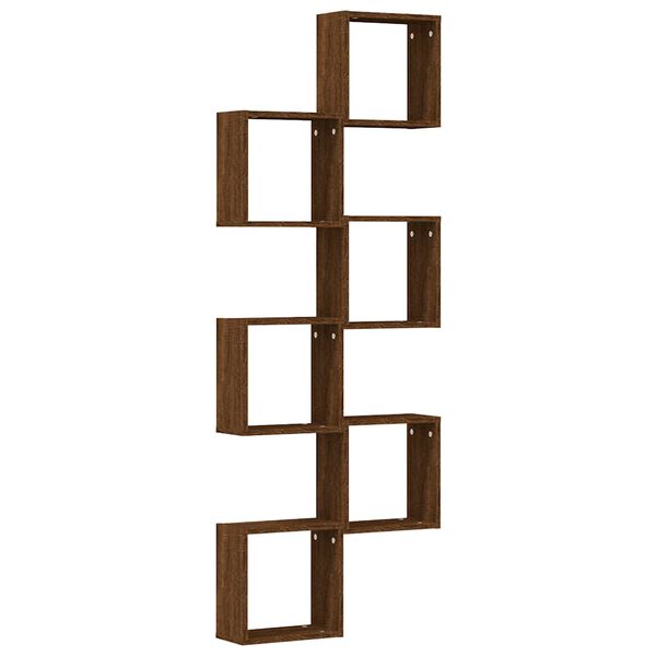 vidaXL Wall Cube Shelves 6 pcs Brown Oak 30x15x30 cm