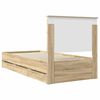 vidaXL Bed Frame with Headboard Sonoma Oak 90 x 200 cm Engineer Wood