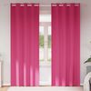 vidaXL Blackout Curtains with Rings 2 pcs Bright Pink 260 x 140 cm