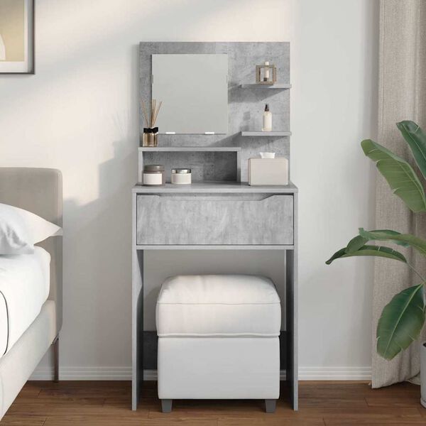 vidaXL Bedroom Dressing Tables Concrete Grey 80 x 39.6 x 135 cm
