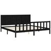 vidaXL Bed Frame without Mattress Black 200x200 cm Solid Wood Pine