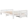 vidaXL Bed frame without Mattress White 135x190 cm Double Solid Wood Pine