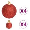 vidaXL 108 Piece Christmas Bauble Set Gold and Red