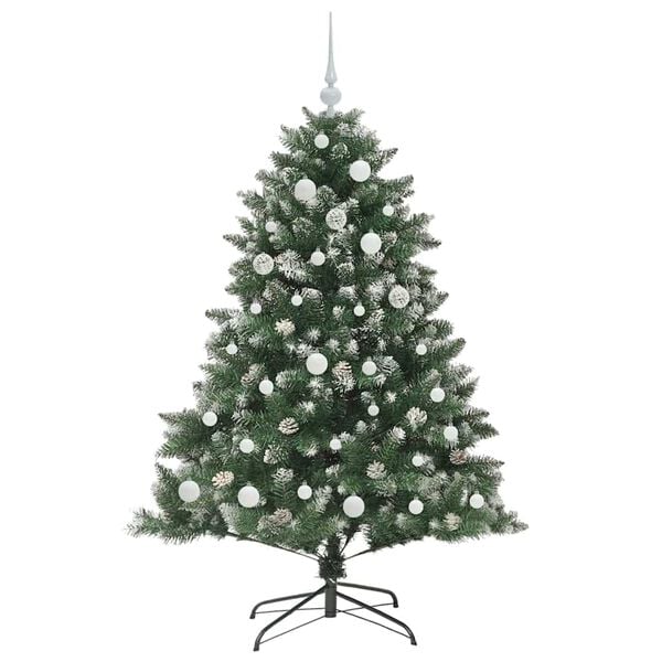 vidaXL Artificial Christmas Tree with 150 LEDs with Stand Green 150 cm