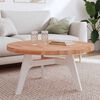 vidaXL Table Top &Oslash;90x4 cm Round Solid Wood Beech