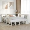 vidaXL Bookcase Bed without Mattress White 150x200cm Solid Wood Pine