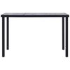 vidaXL Dining Table Black and Concrete Grey 160x80x75 cm MDF