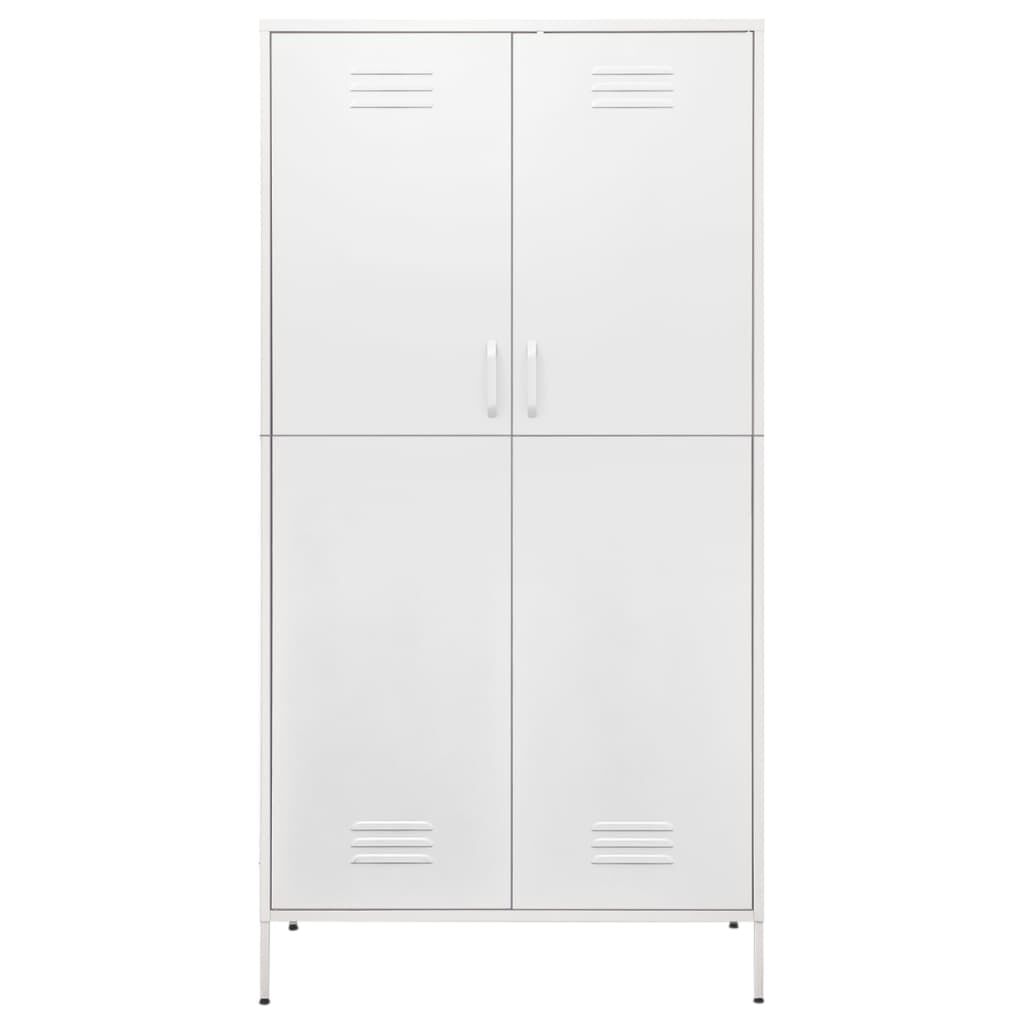 White shop metal wardrobe
