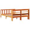 vidaXL Bed Frame with Headboard without Mattress Wax Brown 150x200 cm King Size