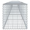 vidaXL Gabion Basket with Cover 800x50x50 cm Galvanised Iron