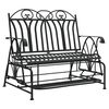 vidaXL Glider Bench | Black | Steel | Medium | Glider Bench | Rectangular