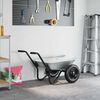 vidaXL Wheelbarrow Silver and Black 124 x 73 x 65 cm Steel