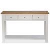 vidaXL Console Table 118x35x77 cm Solid Oak Wood