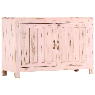 vidaXL Sideboard Light Pink 110x35x70 cm Solid Mango Wood