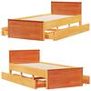 vidaXL Bed Frame without Mattress with Headboard Wax Brown 100x200 cm Solid Wood Pine