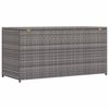 vidaXL Garden Storage Box Grey 120x50x60 cm Poly Rattan