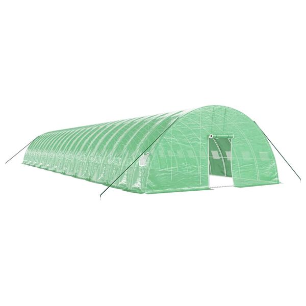 vidaXL Greenhouse with Steel Frame Green 132 m&sup2; 22x6x2.85 m