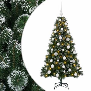 vidaXL Artificial Christmas Tree with Bauble 120 cm 150 LEDs