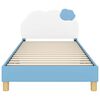 vidaXL Children's Bed Frame with Headboard Blue 90 x 190 cm PU
