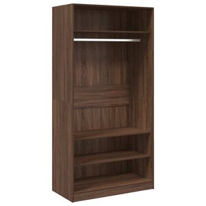 vidaXL Wardrobe Brown Oak 100x50x200 cm Engineered Wood