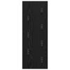 vidaXL Wall-Mounted Coat Rack Wall-mounted Black Oak 30 x 1.5 x 80 cm