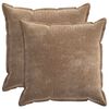 vidaXL Cushion Cover 2 pcs HOUTEN Brown 70 x 70 cm Chenille Fabric