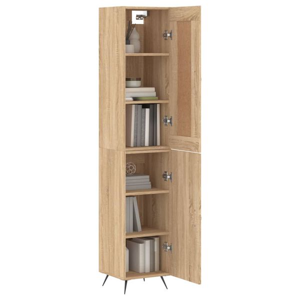 vidaXL Highboard Sonoma Oak 34.5x34x180 cm Engineered Wood