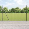vidaXL Fence with Post Grey 1.6 x 10 m Steel and PVC