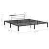 vidaXL Bed Frame without Mattress Black Metal 200x200 cm