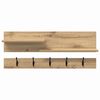 vidaXL Wall-Mounted Coat Rack with Shelf Artisan Oak 90 x 15 x 36 cm