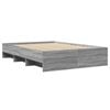 vidaXL Bed Frame without Mattress Grey Sonoma 140x190 cm Engineered Wood