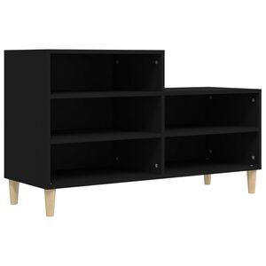 vidaXL Shoe Cabinet Black 102x36x60 cm Engineered Wood
