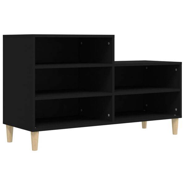vidaXL Shoe Cabinet Black 102x36x60 cm Engineered Wood