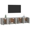 vidaXL 4 Piece TV Cabinet Set Concrete Grey Engineered Wood