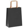 vidaXL Paper Bags 50 pcs with Handles Black 18x8x22 cm