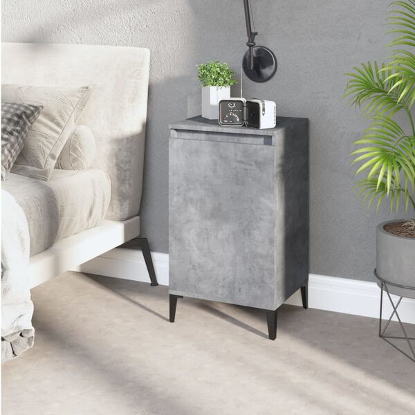 vidaXL Bedside Cabinet Concrete Grey 40x35x70 cm Engineered Wood