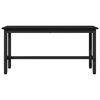 vidaXL Dining Bench Black Oak 100 x 32.5 x 48.5 cm