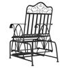 vidaXL Glider Bench 61 cm Black Steel
