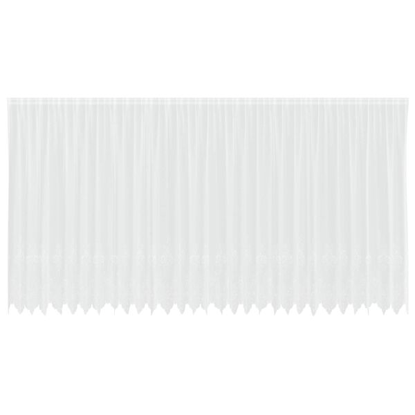 vidaXL Lace Curtain with Curtains Floral White 245 x 750 cm Polyester