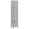 vidaXL Highboard Concrete Grey 34.5x34x180 cm Engineered Wood