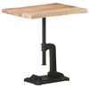 vidaXL Side Table Light Wood 45x35x48 cm Solid Acacia Wood & Cast Iron