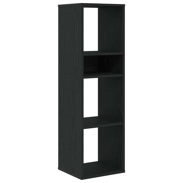 vidaXL Book Cabinet Black 34x31x112 cm Engineered Wood