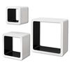 vidaXL Wall Cube Shelves 6 pcs White and Black